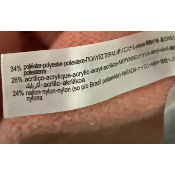 NWT Zara Pink Chunky Oversized Cropped Turtleneck Sweater Pullover Small - Picture 4 of 8